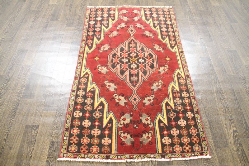 Persian Traditional Vintage Wool  3.2 X 5.7 Handmade Rugs Oriental Rug Carpet