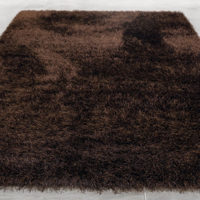 Lily Shimmer Brown Shaggy Rug