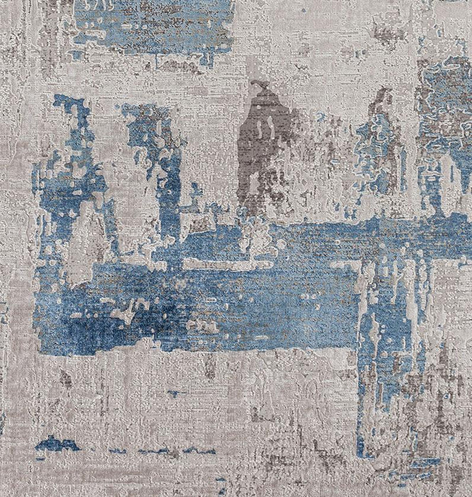 Olimpos Abstract Design Rug (V3) - Blue