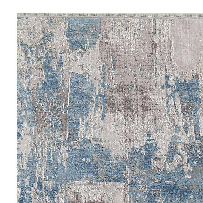 Olimpos Abstract Design Rug (V3) - Blue