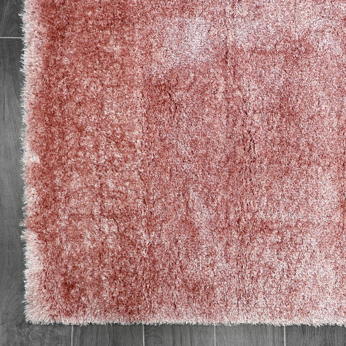 Puffy Shimmer Pink Shaggy Rug