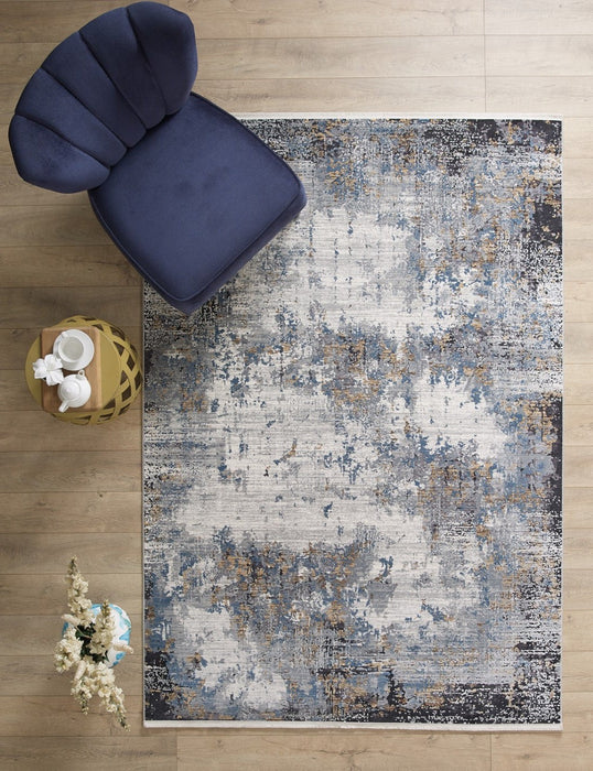 Kalipso Abstract Design Rug (V5) - Grey