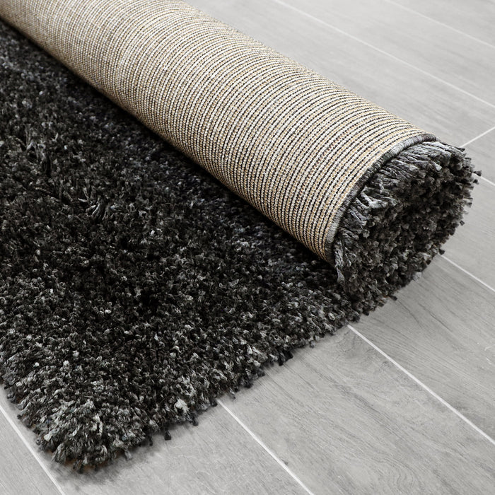 Fluffy Soft Shaggy Charcoal Rug