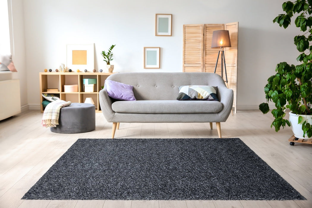 Fluffy Soft Shaggy Charcoal Rug