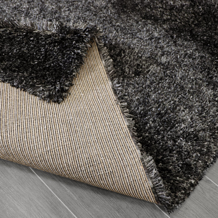 Fluffy Soft Shaggy Charcoal Rug