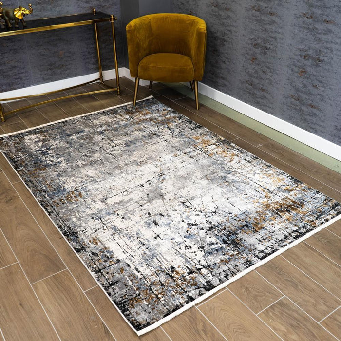 Kalipso Abstract Design Rug (V3) - Grey