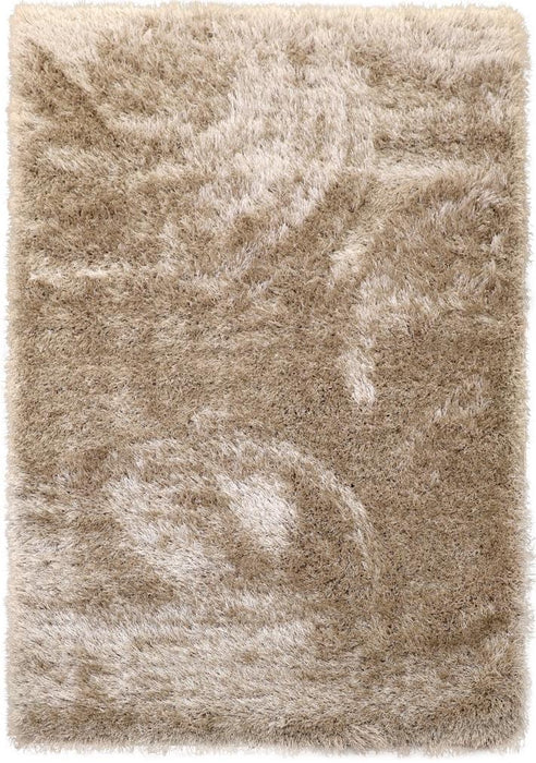 Lily Shimmer Beige Shaggy Rug