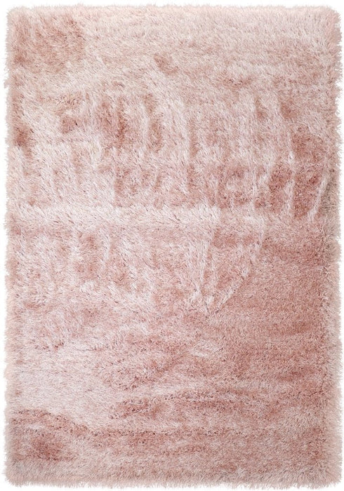 Lily Shimmer Blush Pink Shaggy Rug