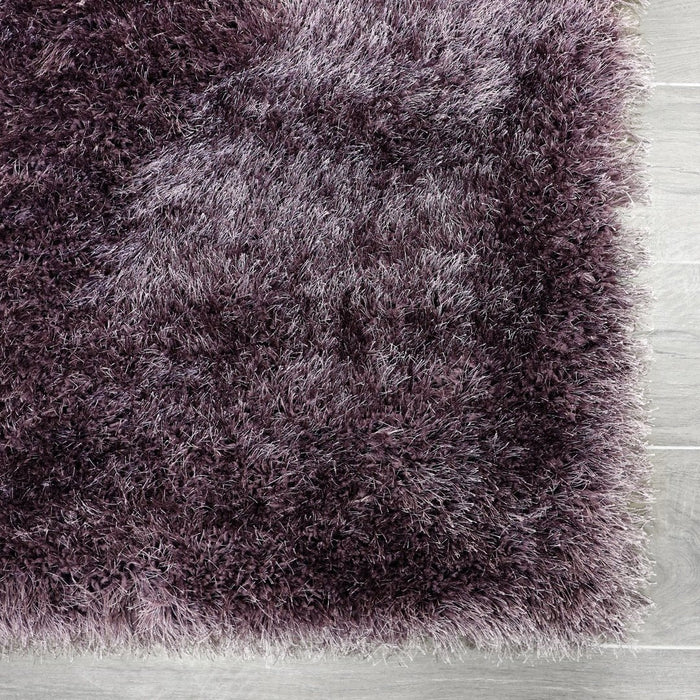 Lily Shimmer Purple Shaggy Rug