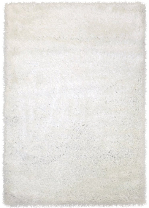 Lily Shimmer White Shaggy Rug
