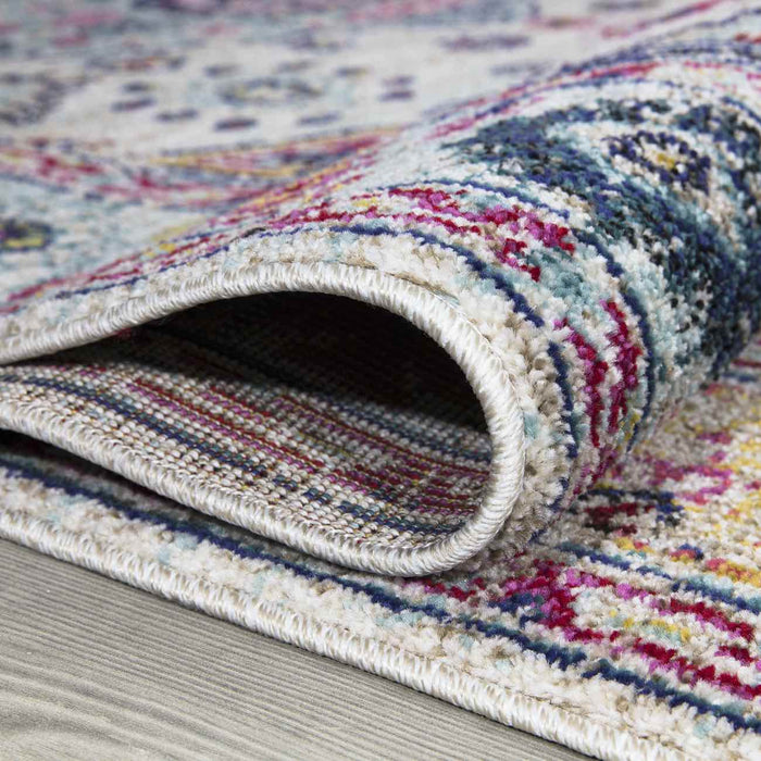 Miami Medallion Design Rug - Cream
