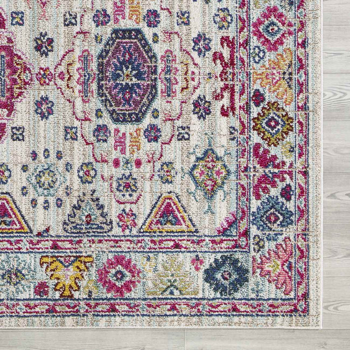 Miami Medallion Design Rug - Cream