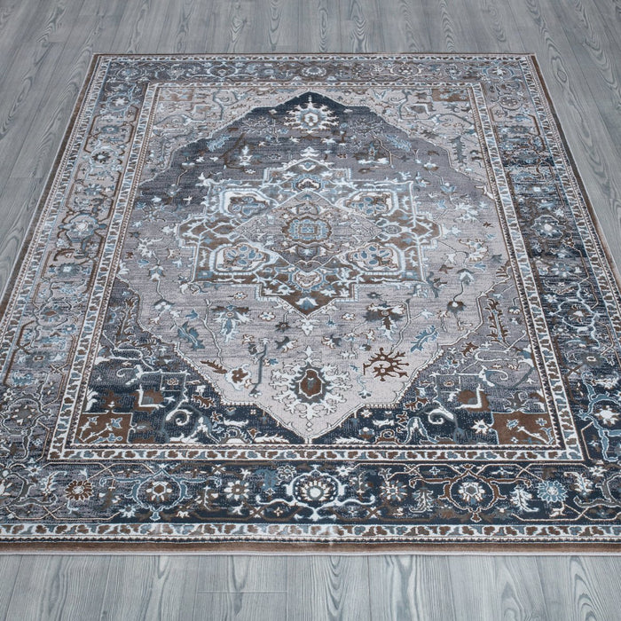 New York Grey Traditional Rug