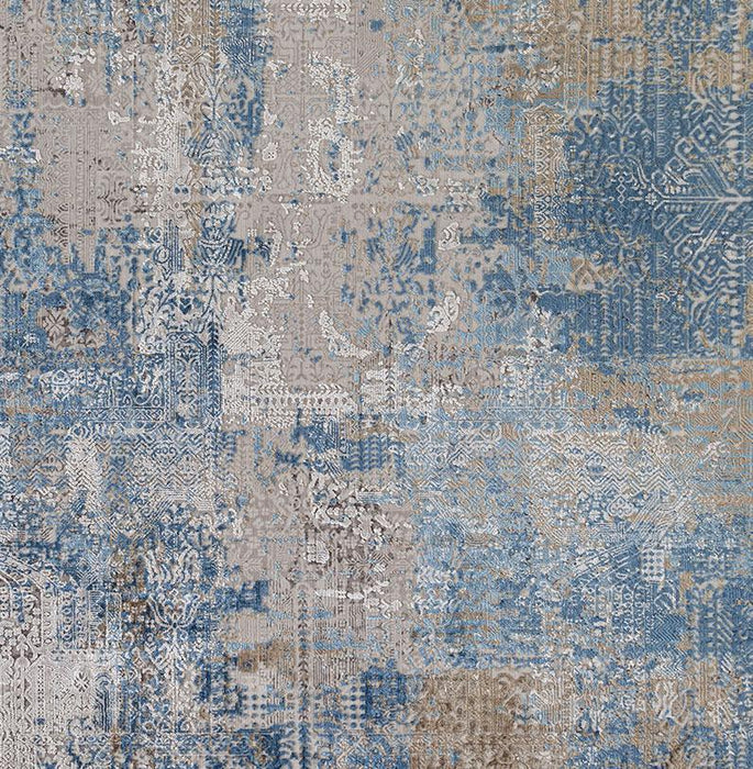 Olimpos Abstract Design Rug (V2) - Blue