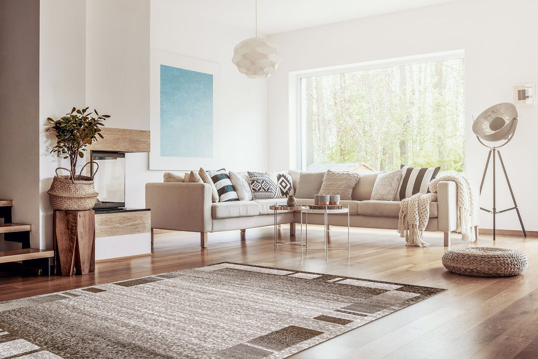 Palma Border Modern Rug V2 - Beige