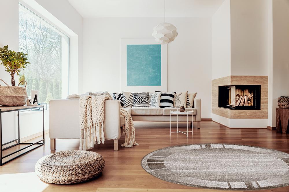 Palma Border Modern Rug V2 - Beige