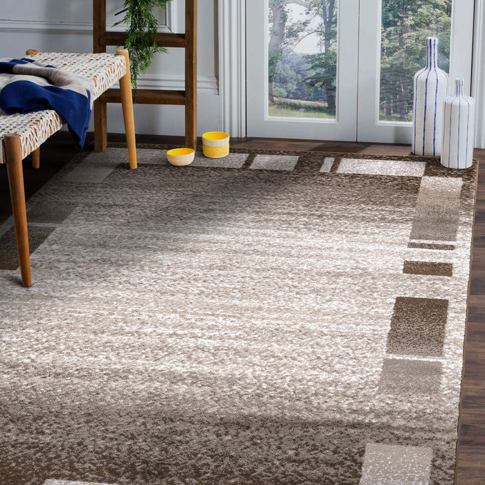Palma Border Modern Rug V2 - Beige