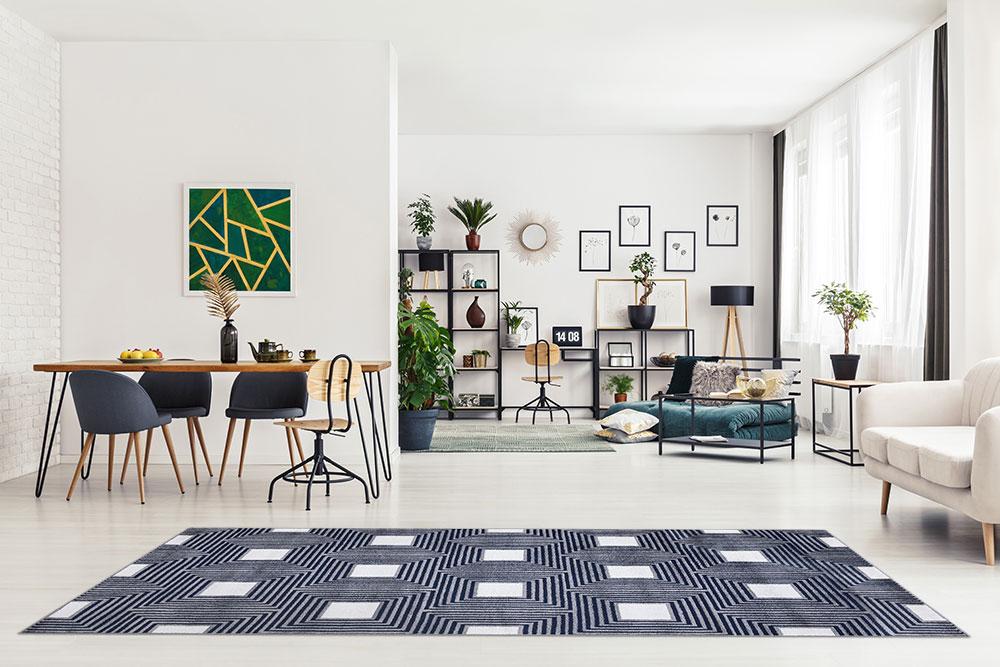 Paris Diamond Rug V2 - Navy