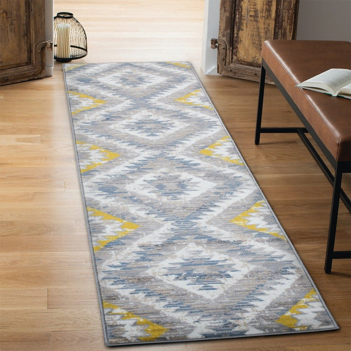 Paris Kilim Design Rug V3 - Mustard