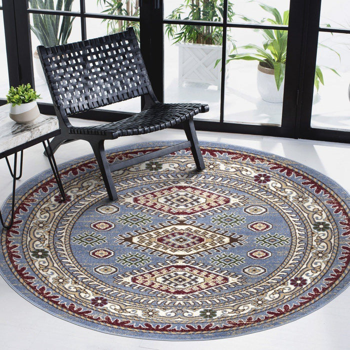 Qashqai Multi Medallion Rug V2 - Blue