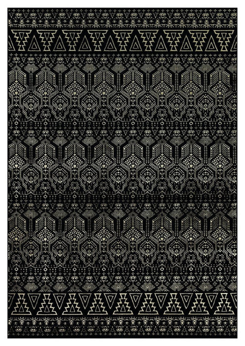 Ritz Moroccan Style Rug Gold & Black