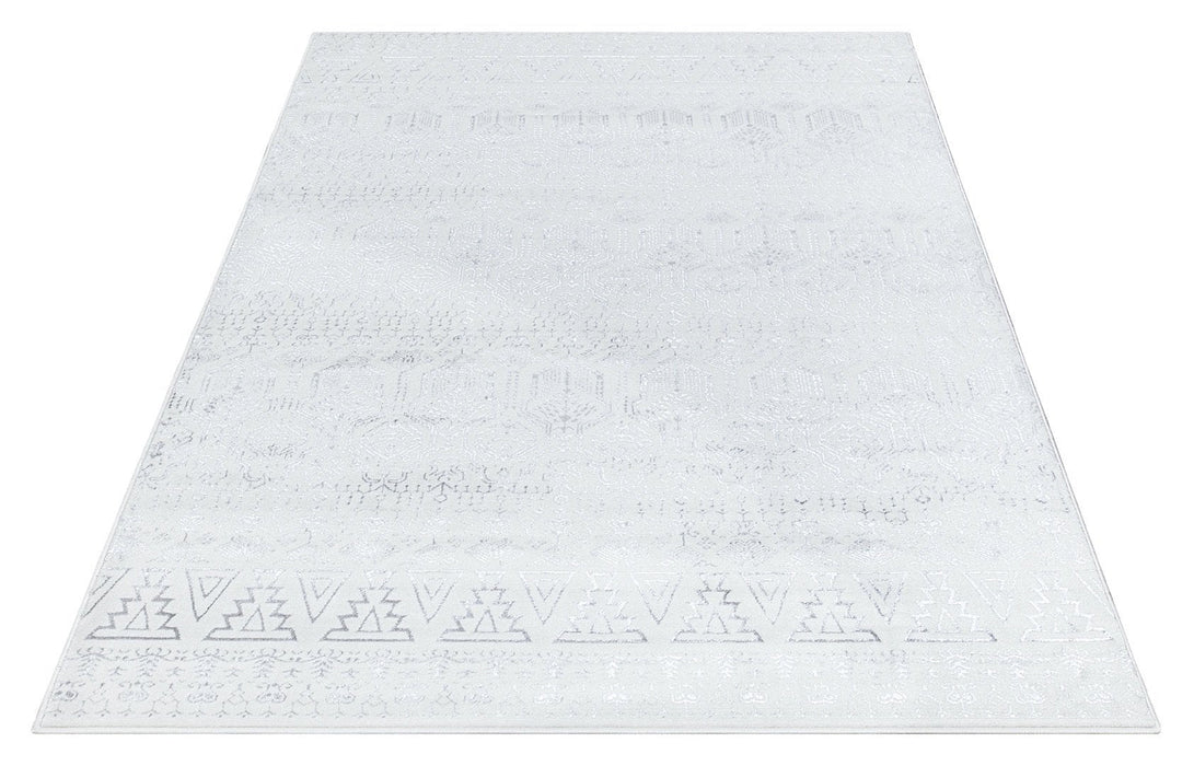 Ritz Moroccan Style Rug Silver & Cream