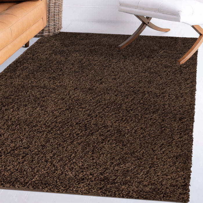 Shaggy Plain Brown Rug