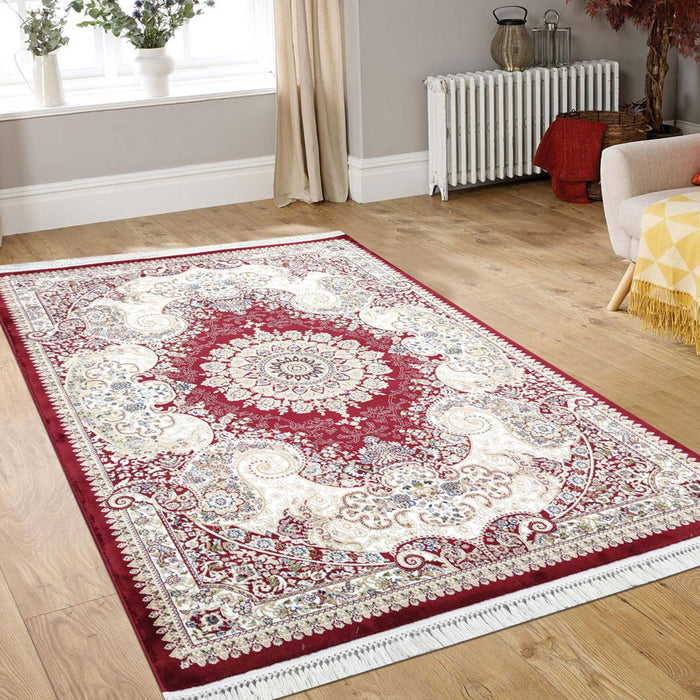 Sicily Traditional Medallion Rug (V17) - Red