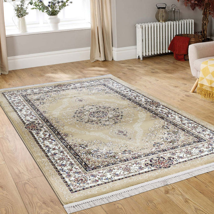 Sicily Traditional Medallion Rug (V3) - Beige