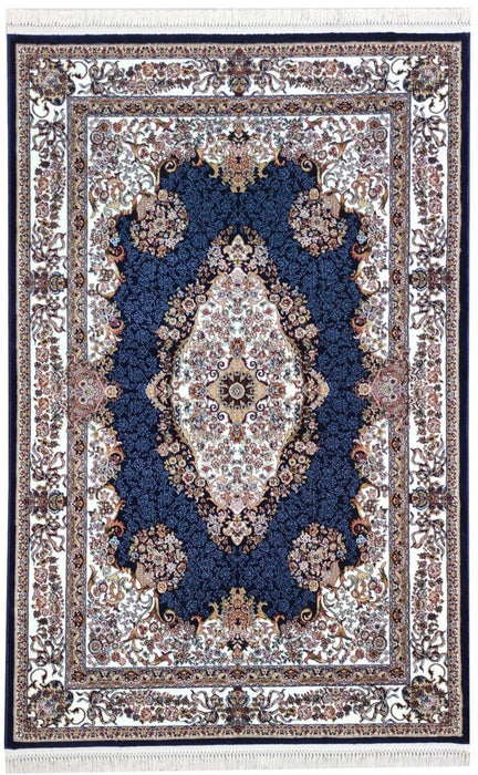 Sicily Traditional Medallion Rug (V7) - Navy