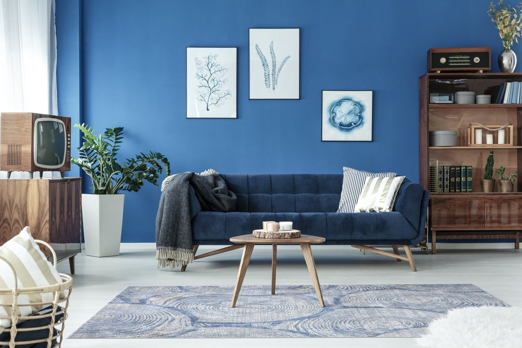 Stratus Circular Rug Blue - Blue