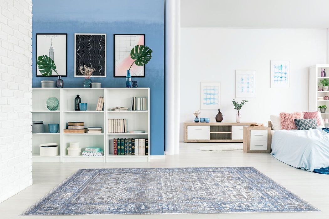 Stratus Floral Rug Grey - Grey