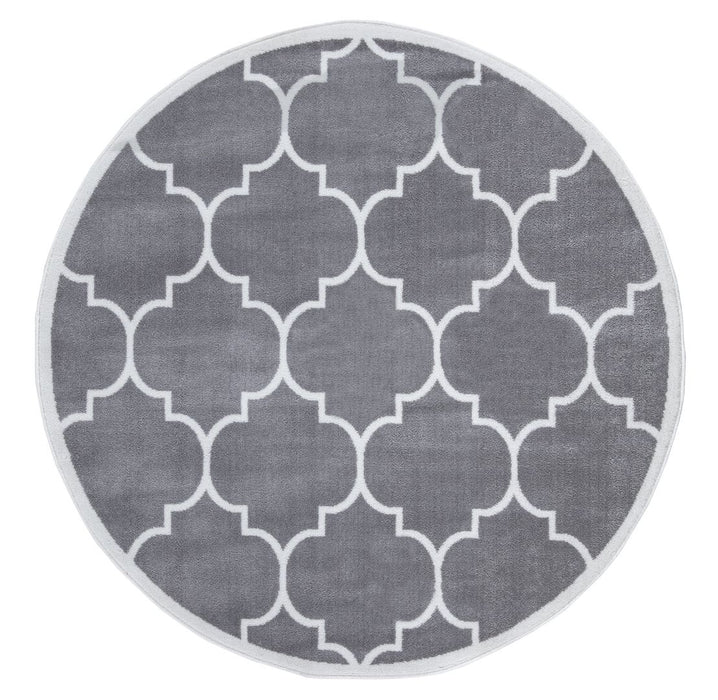 Trendy Border Trellis Rug - Grey