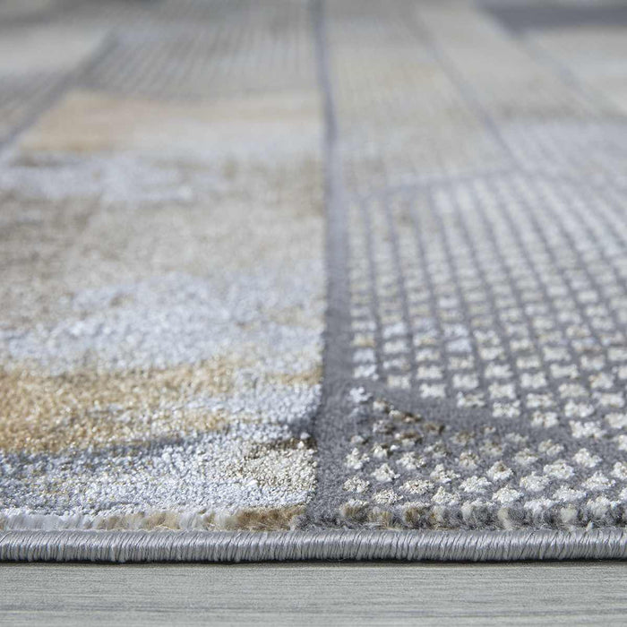 Velar Geometric Design Rug - Grey