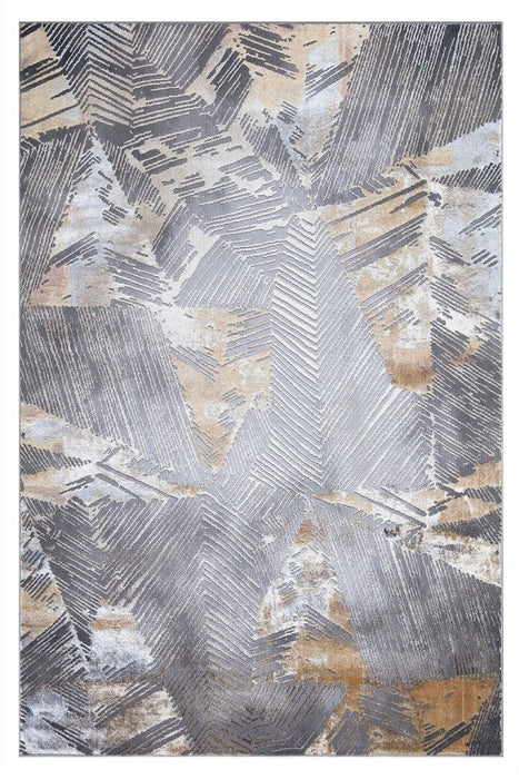 Velar Leaf Rug - Grey