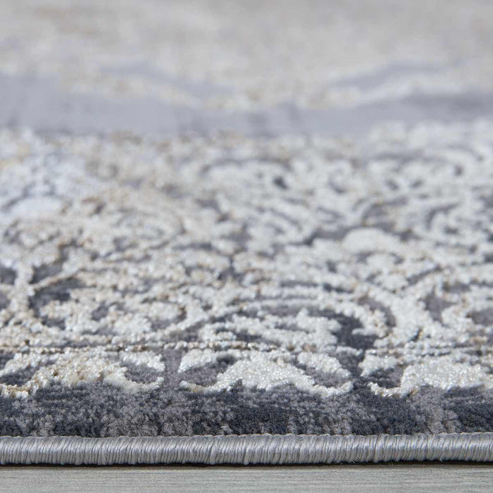 Velar Traditional Faded Rug - Grey