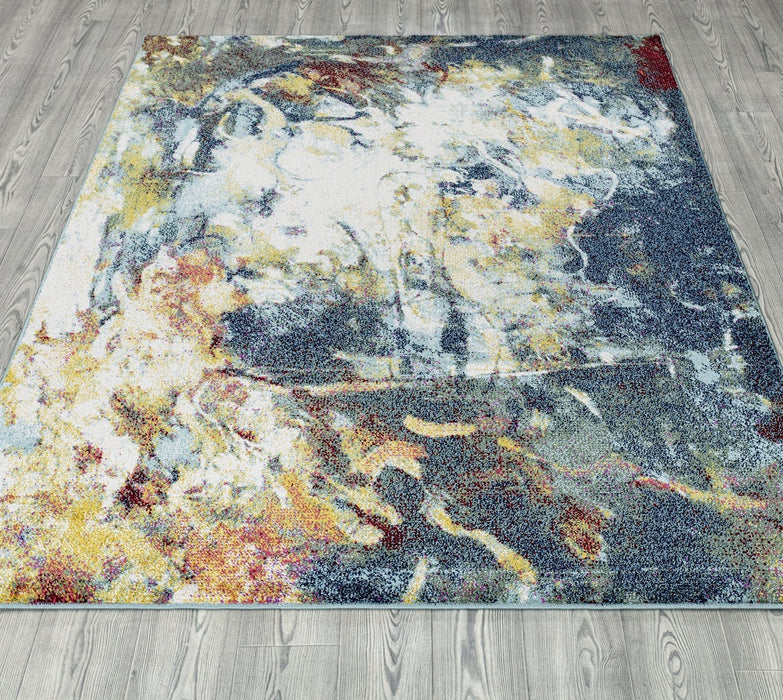 Venus Abstract Design Rug (V1) - Blue