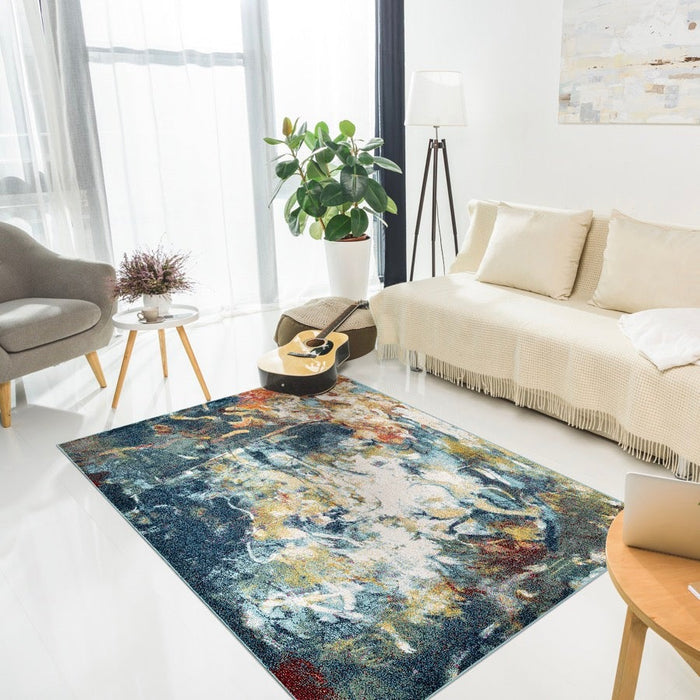 Venus Abstract Design Rug (V1) - Blue