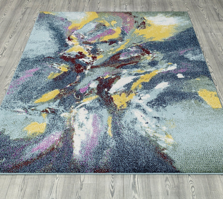 Venus Abstract Design Rug (V2) - Blue