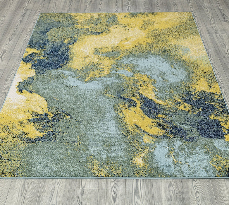 Venus Abstract Design Rug (V4) - Blue