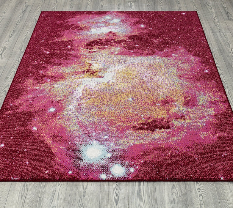 Venus Galaxy Design Rug (V1) - Red