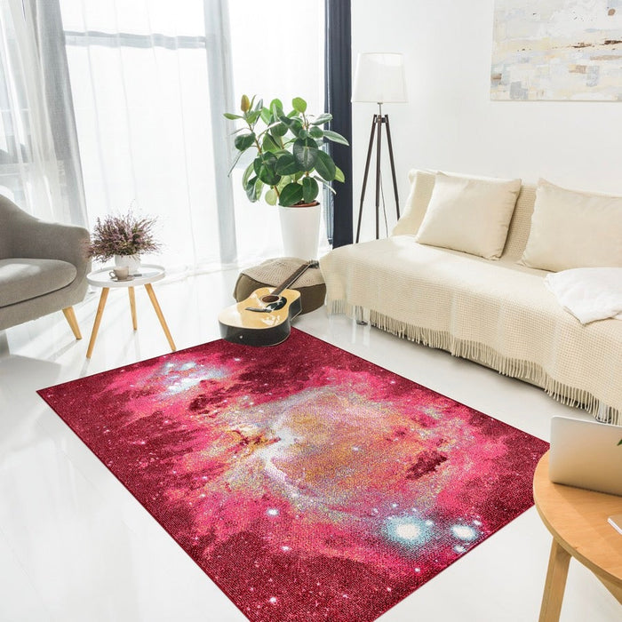 Venus Galaxy Design Rug (V1) - Red