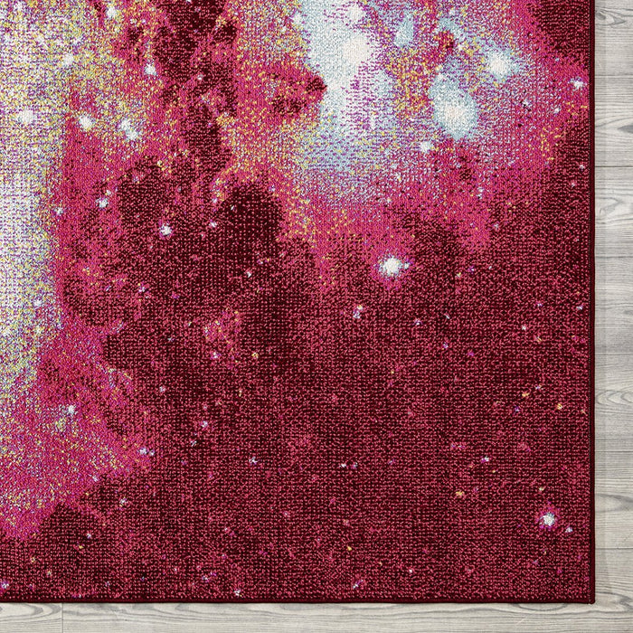 Venus Galaxy Design Rug (V1) - Red